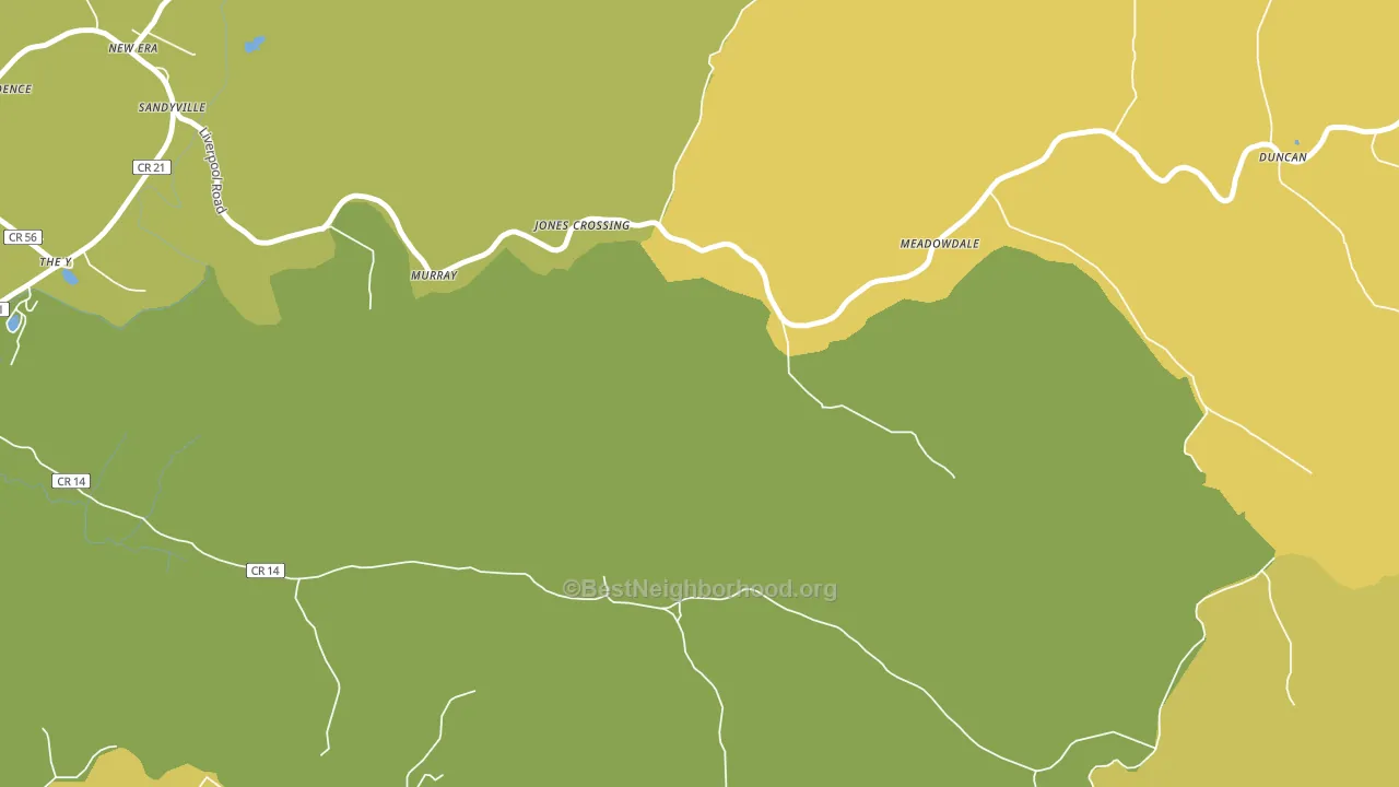 New Era, WV block-group voter-turnout map