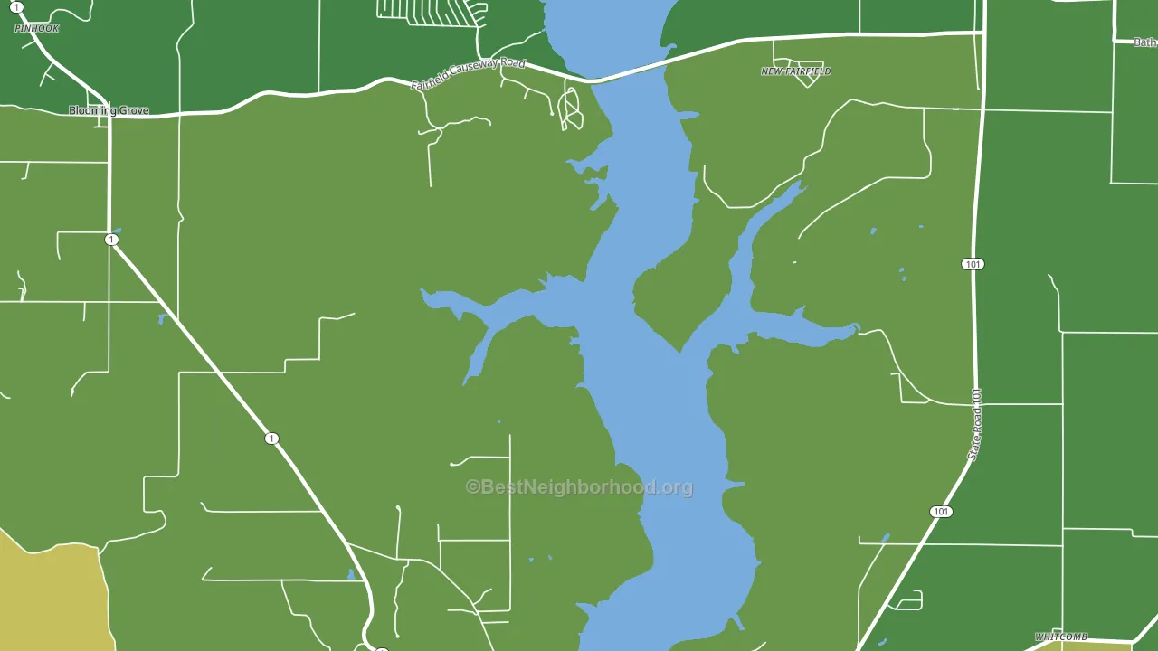 New Fairfield, IN block-group voter-turnout map