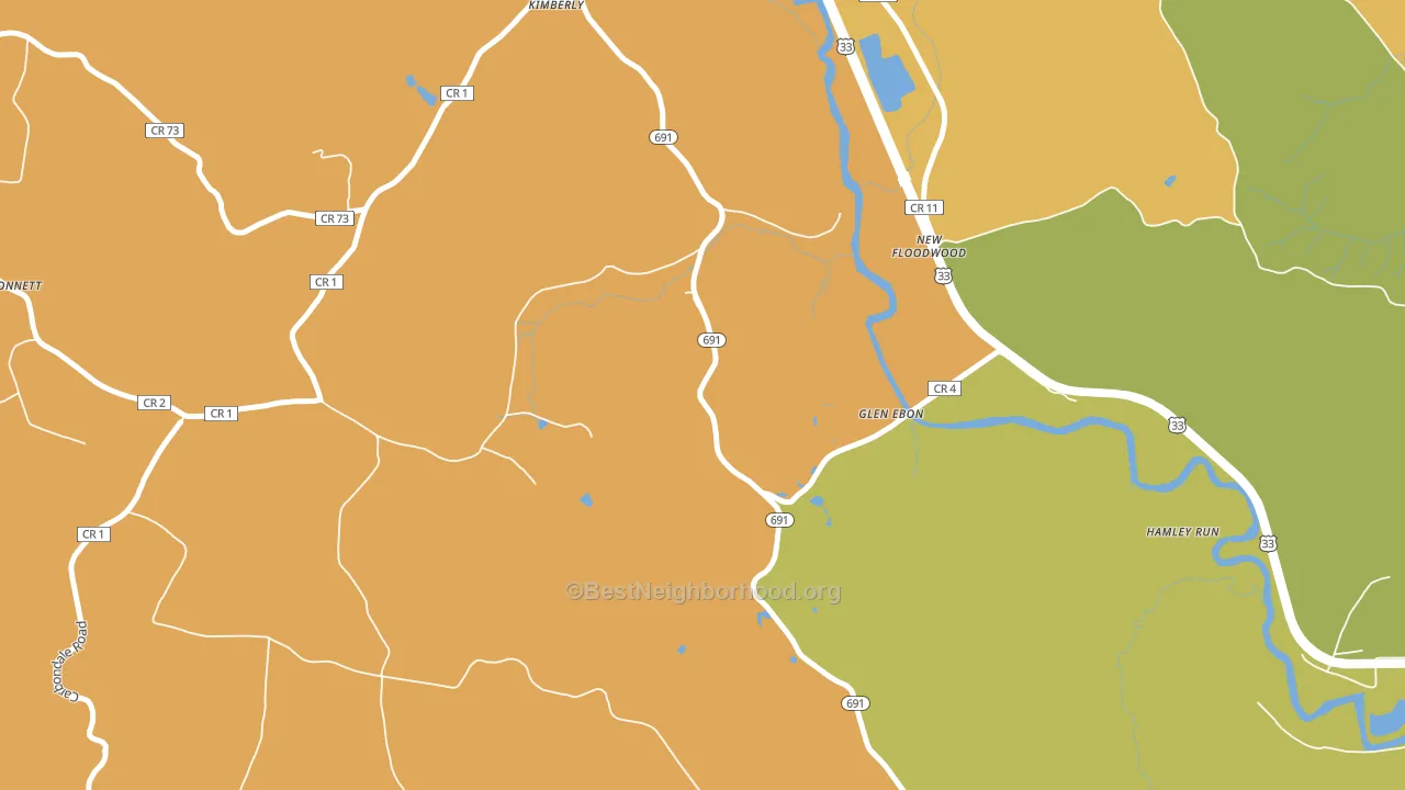 New Floodwood, OH block-group voter-turnout map
