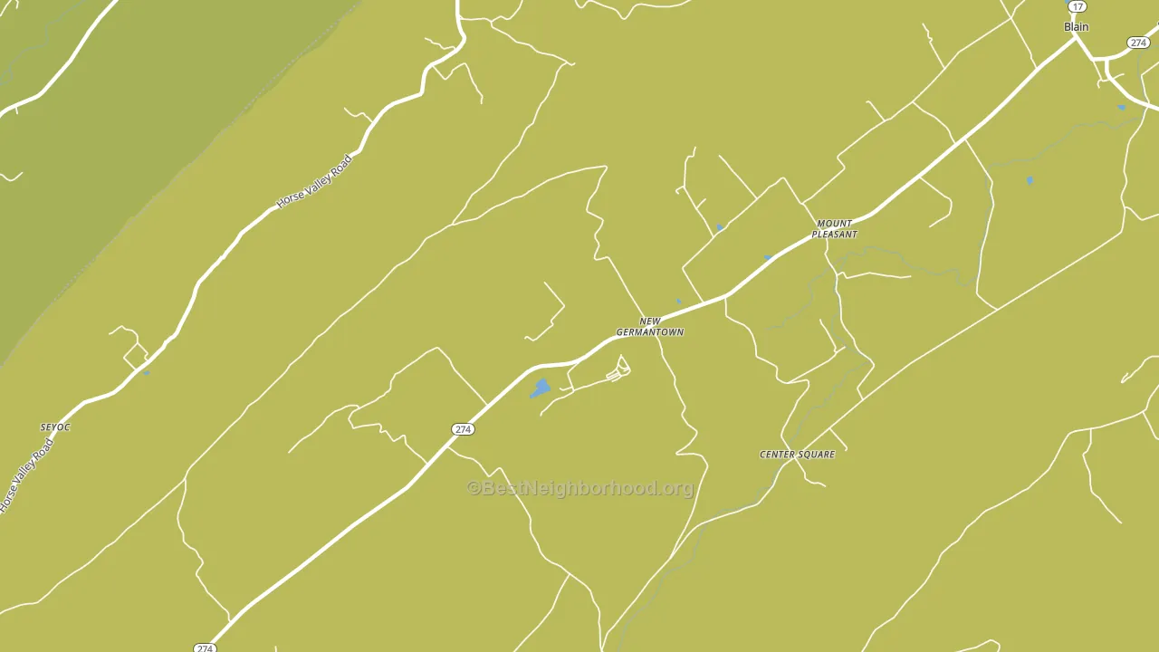 New Germantown, PA block-group voter-turnout map