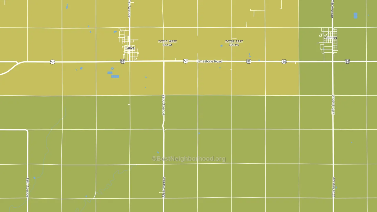 New Gottland, KS block-group voter-turnout map