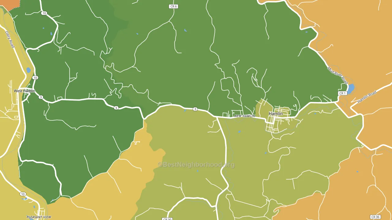New Hamlin, WV block-group voter-turnout map