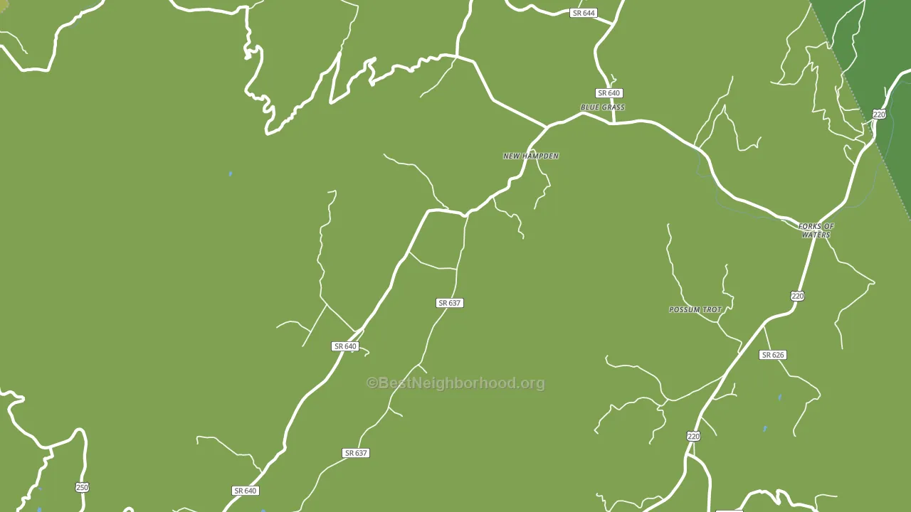 New Hampden, VA block-group voter-turnout map