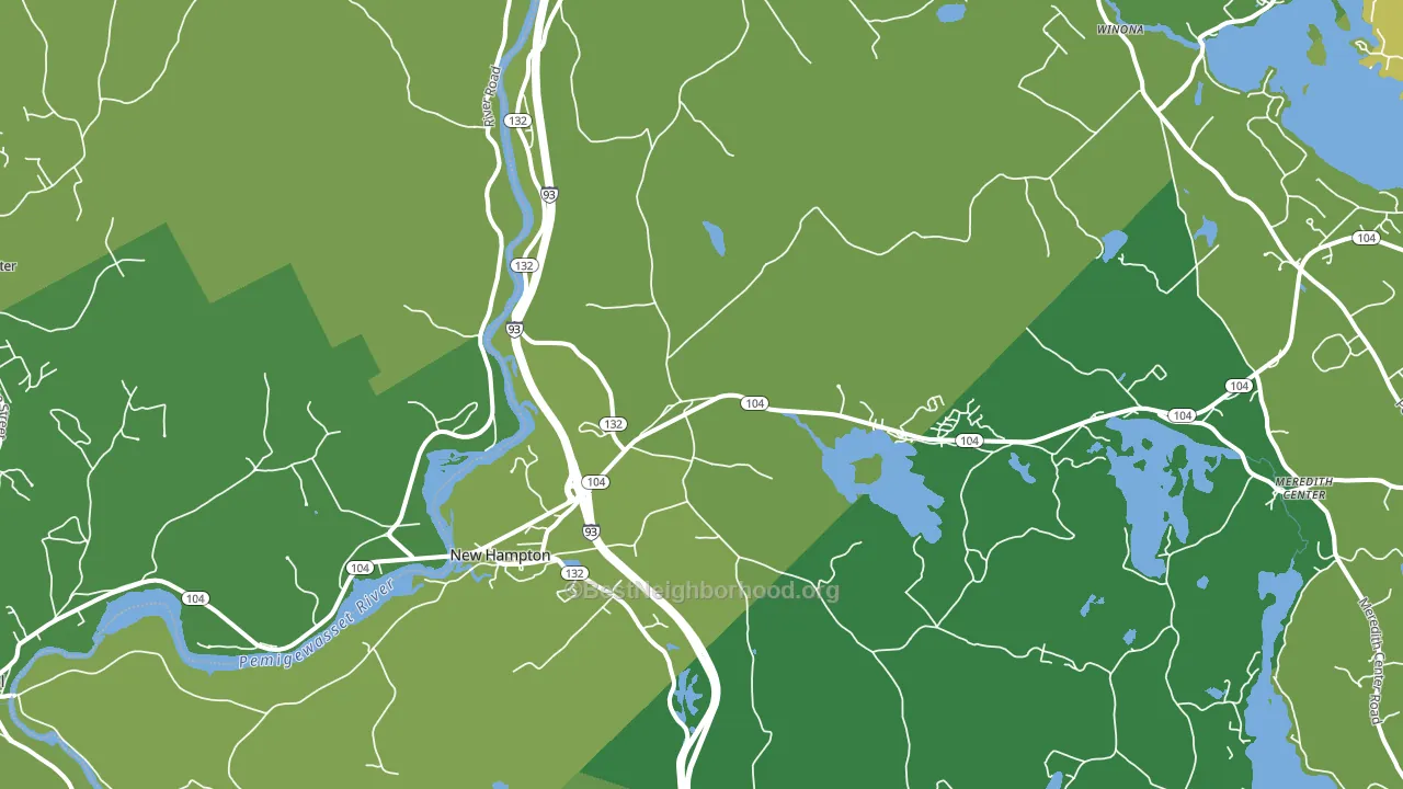 New Hampton, NH block-group voter-turnout map