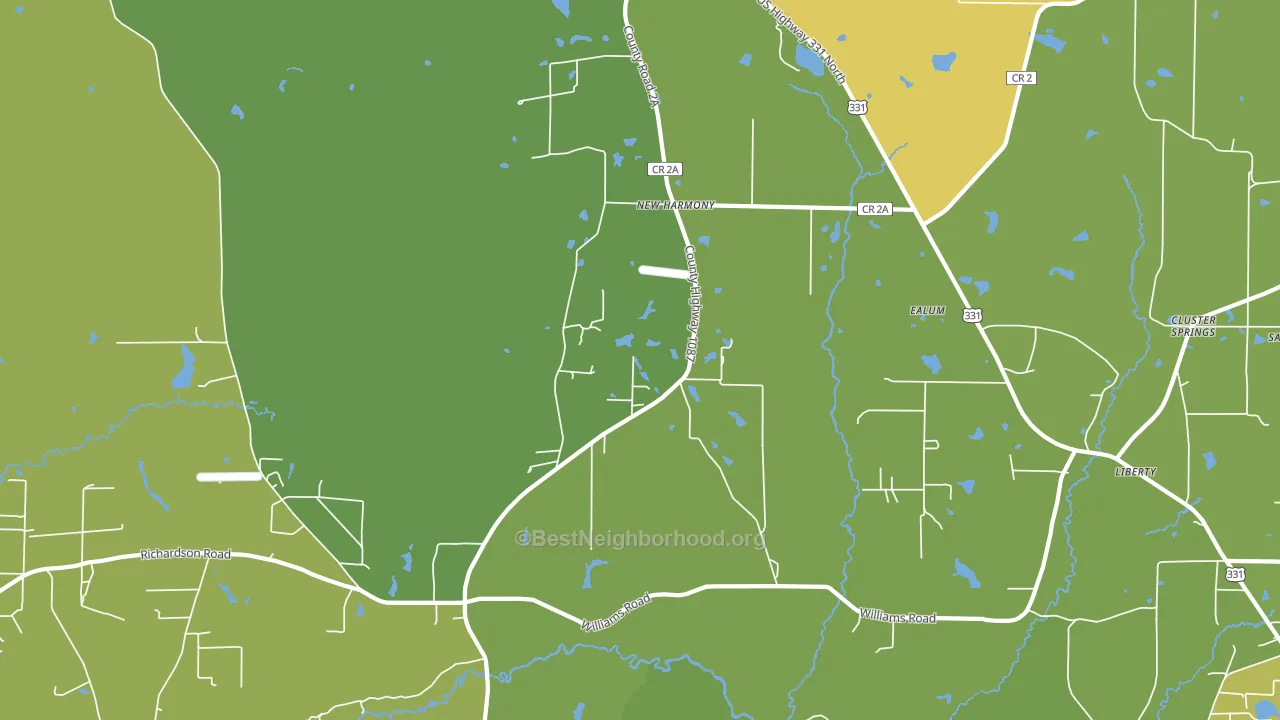 New Harmony, FL block-group voter-turnout map