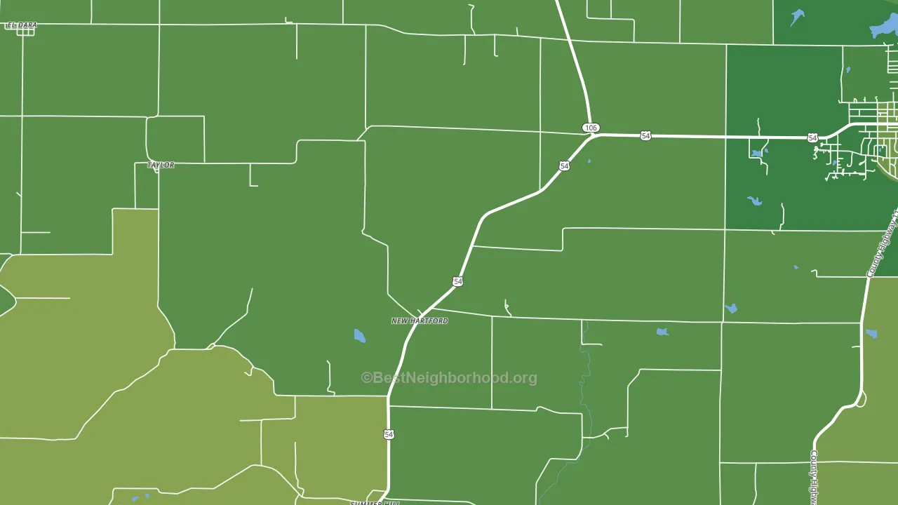 New Hartford, IL block-group voter-turnout map