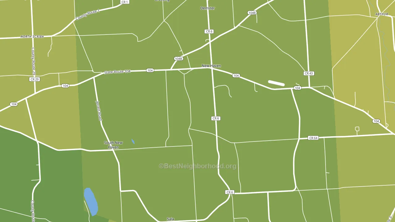 New Haven, NY block-group voter-turnout map