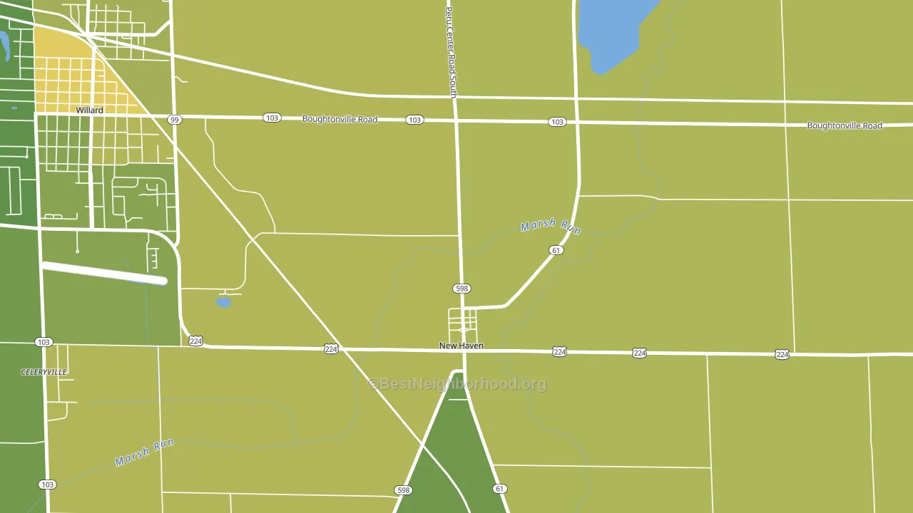 New Haven, OH block-group voter-turnout map
