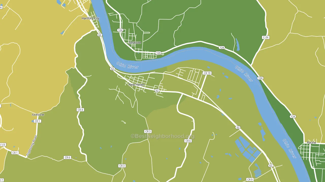 New Haven, WV block-group voter-turnout map
