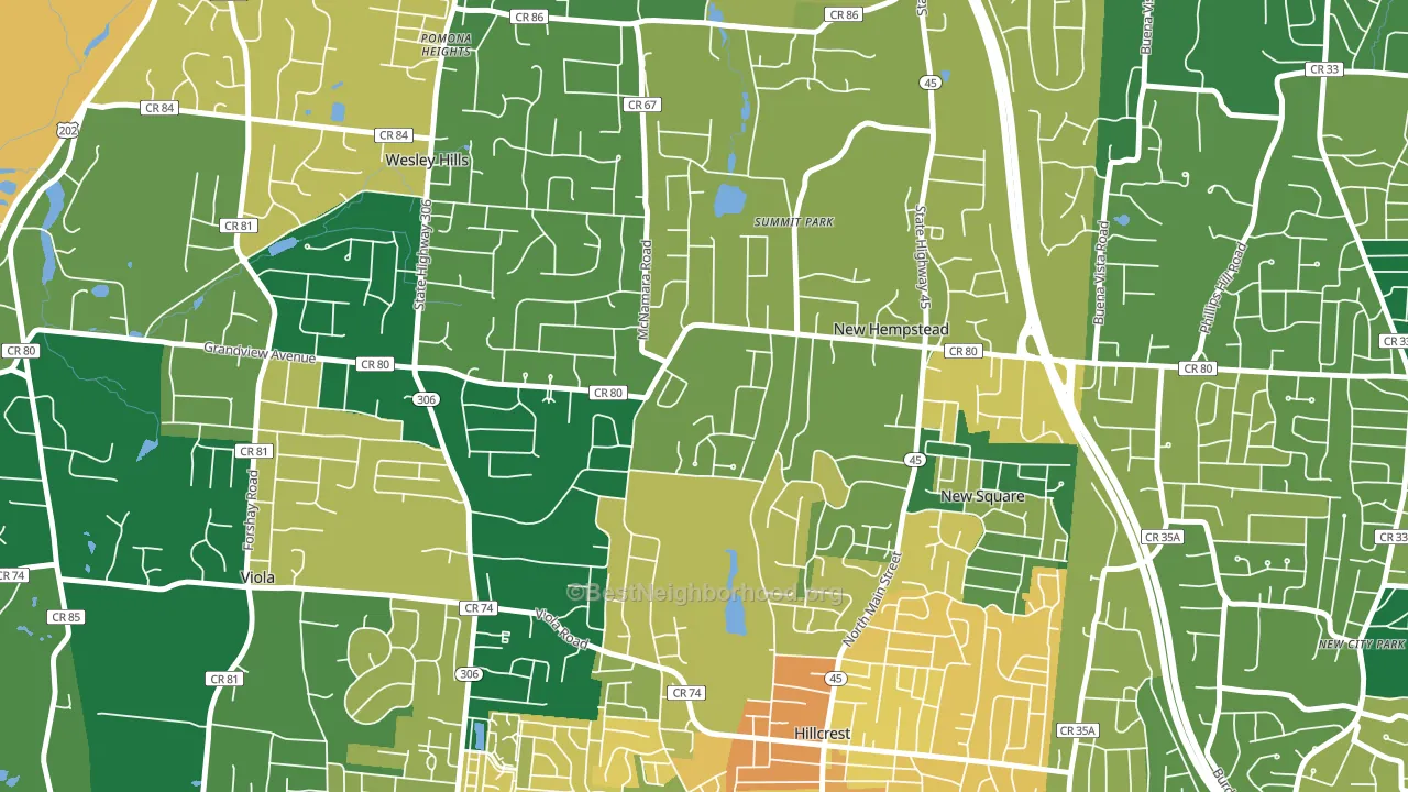 New Hempstead, NY block-group voter-turnout map