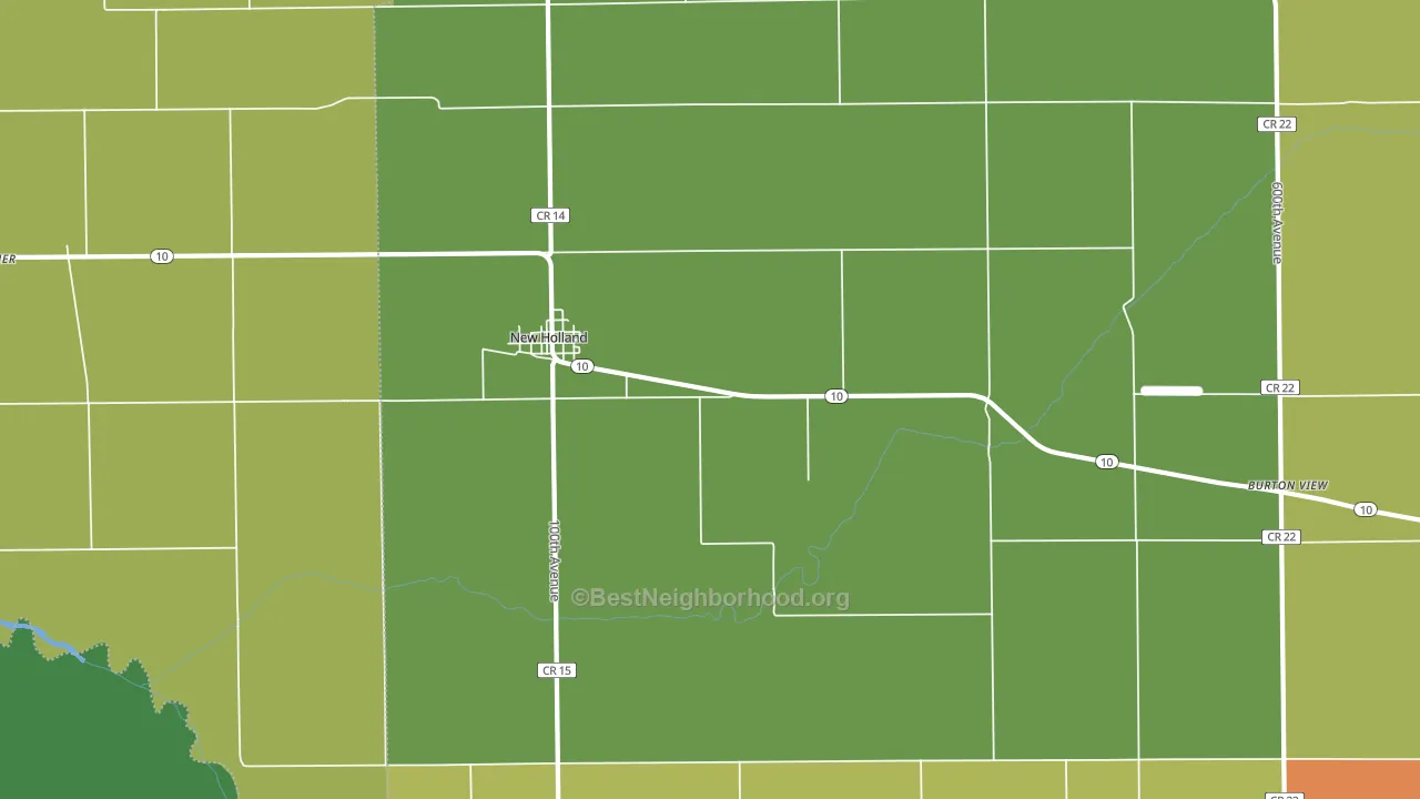 New Holland, IL block-group voter-turnout map