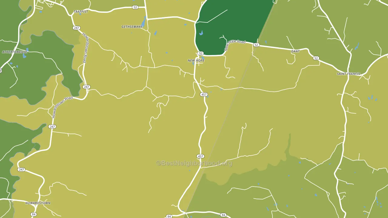 New Hope, KY block-group voter-turnout map