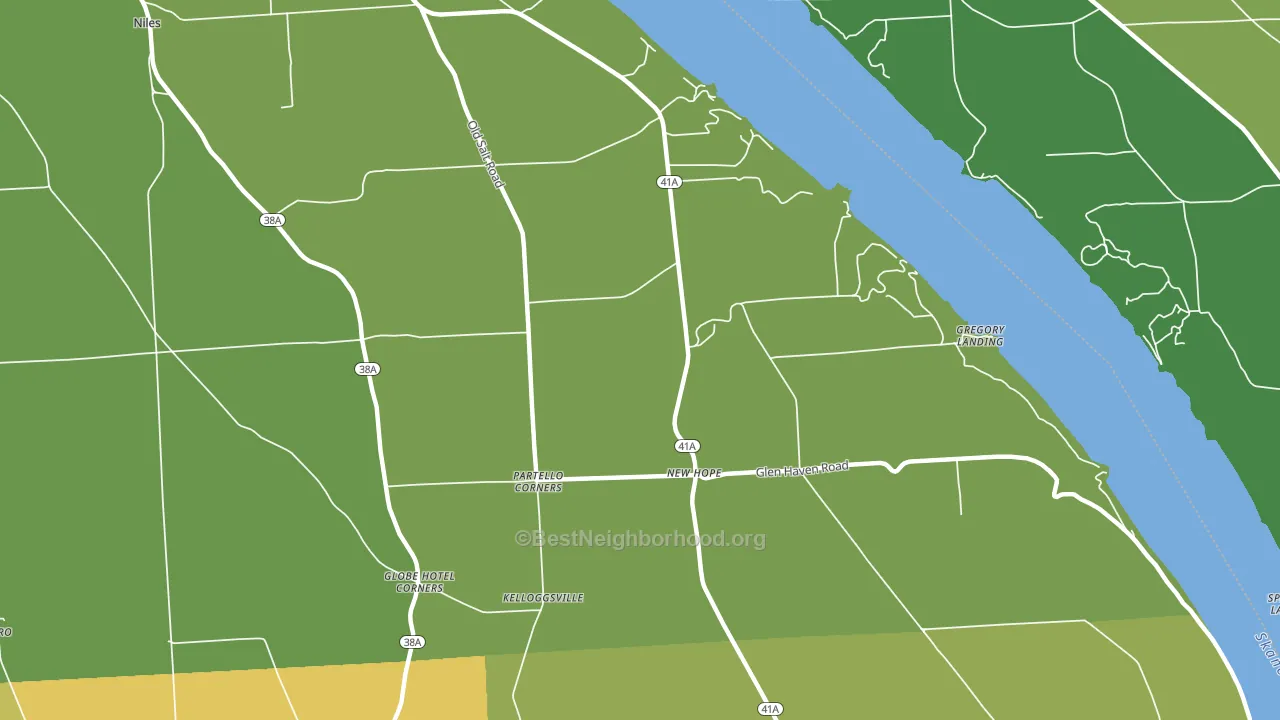 New Hope, NY block-group voter-turnout map