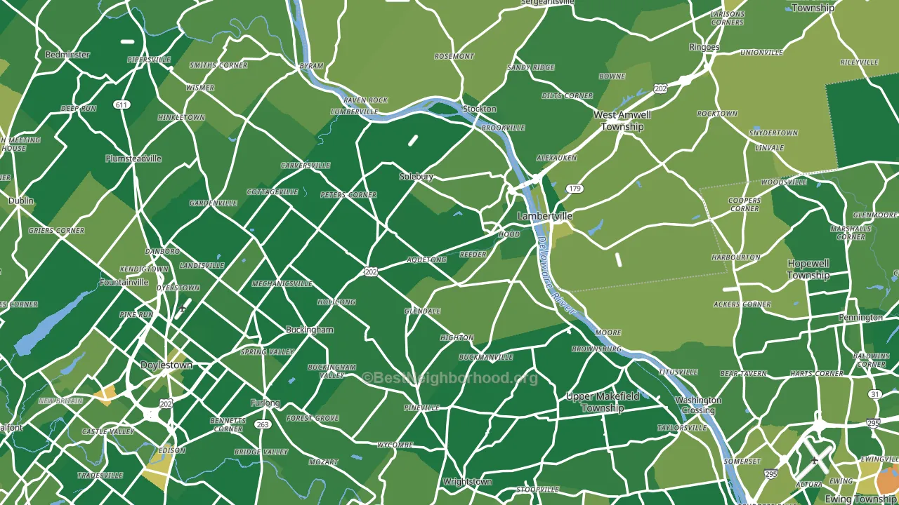 New Hope, PA block-group voter-turnout map