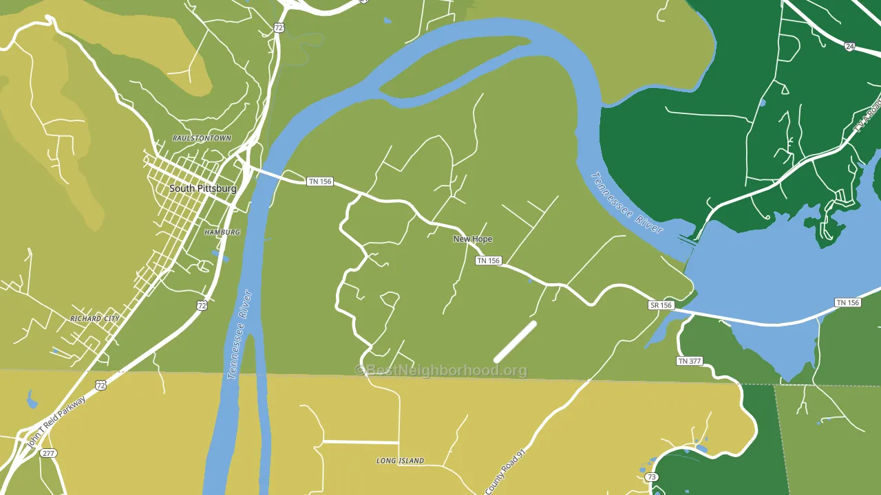 New Hope, TN block-group voter-turnout map
