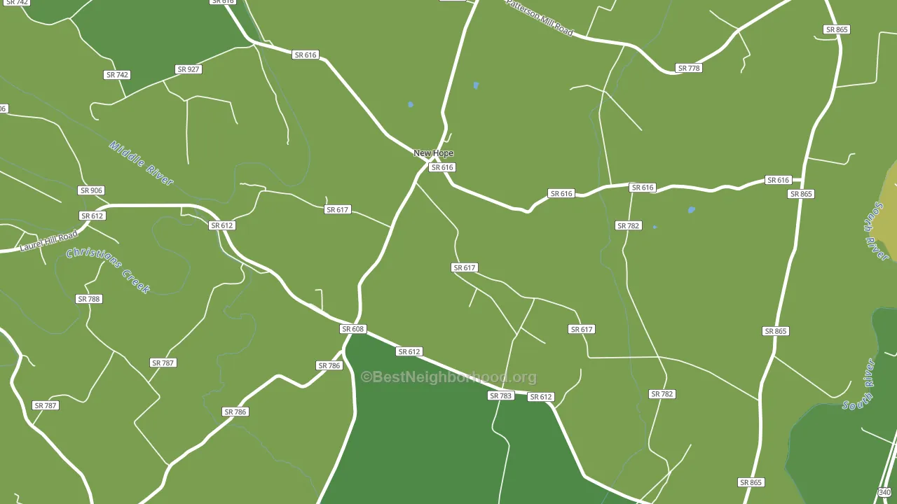 New Hope, VA block-group voter-turnout map
