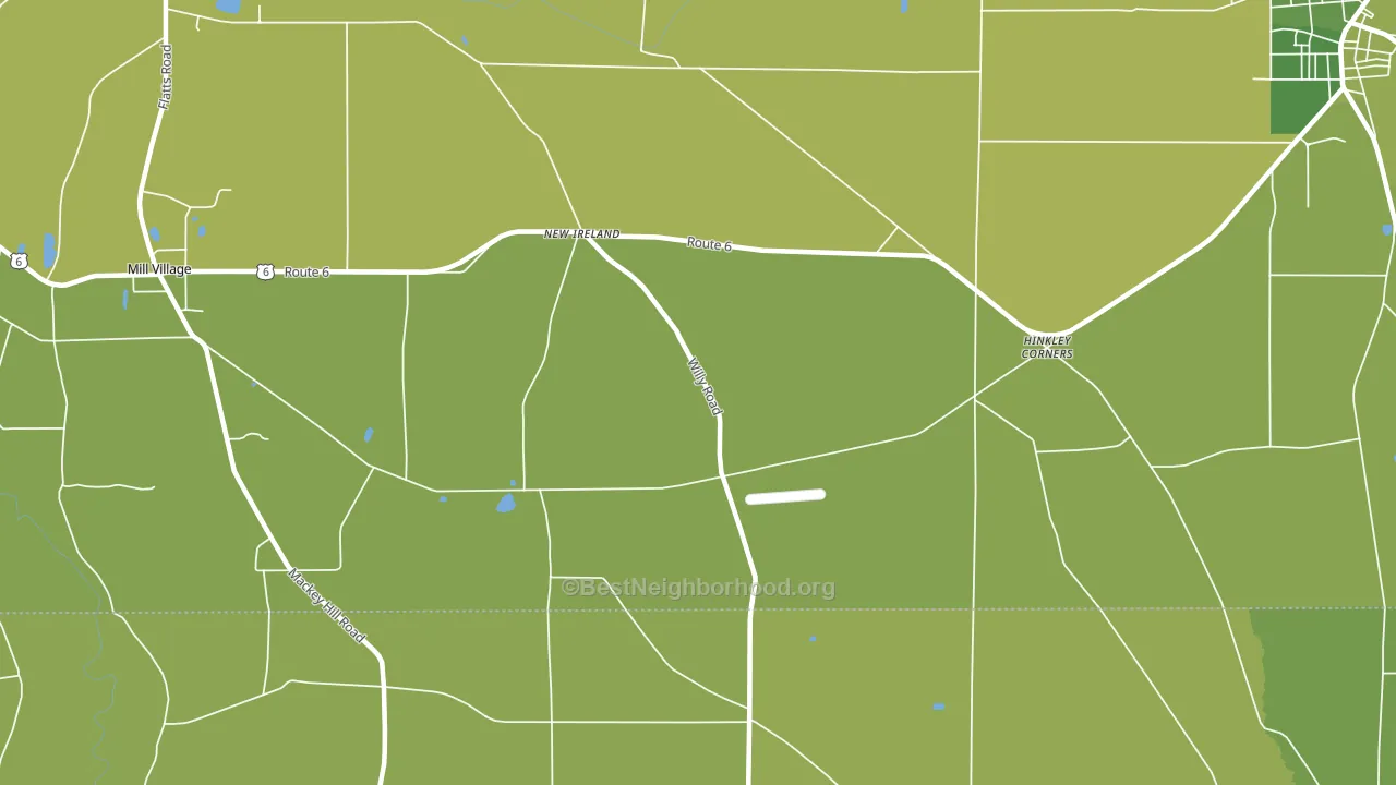 New Ireland, PA block-group voter-turnout map