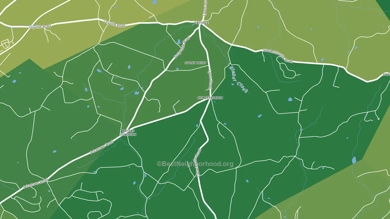 New Jerusalem, PA block-group voter-turnout map