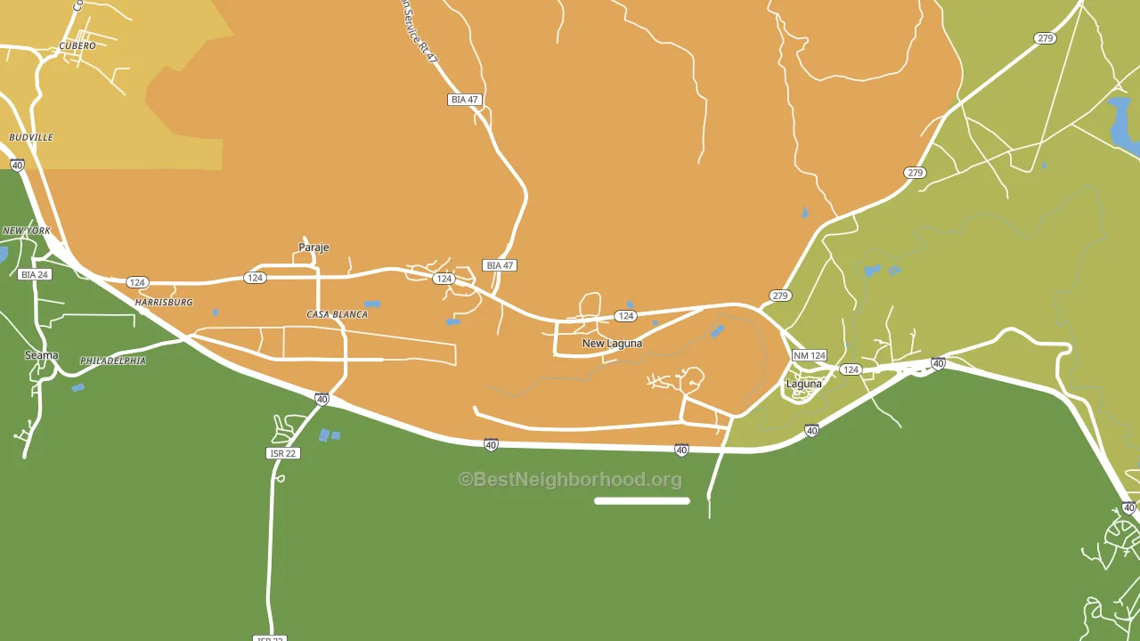 New Laguna, NM block-group voter-turnout map