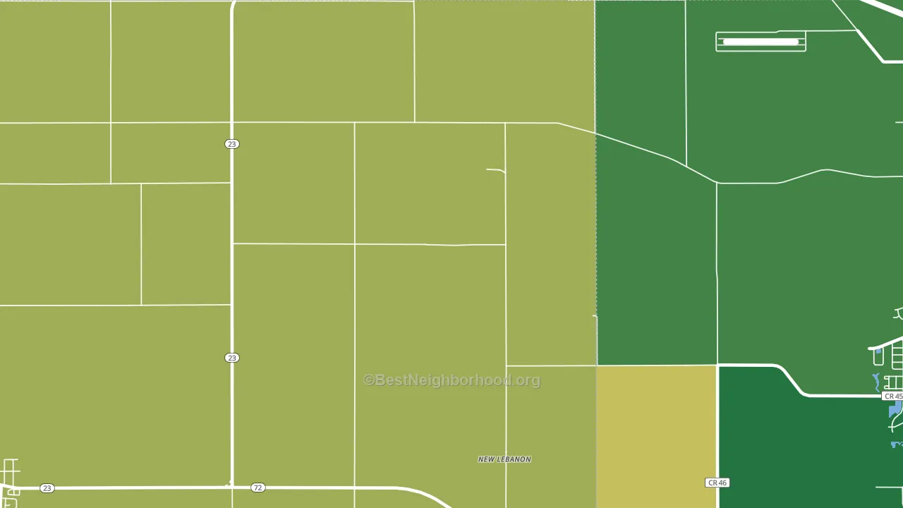 New Lebanon, IL block-group voter-turnout map