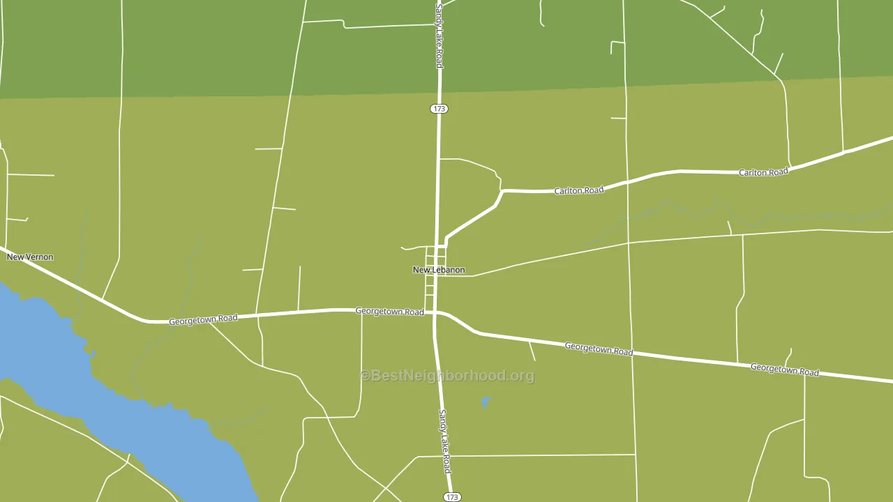 New Lebanon, PA block-group voter-turnout map