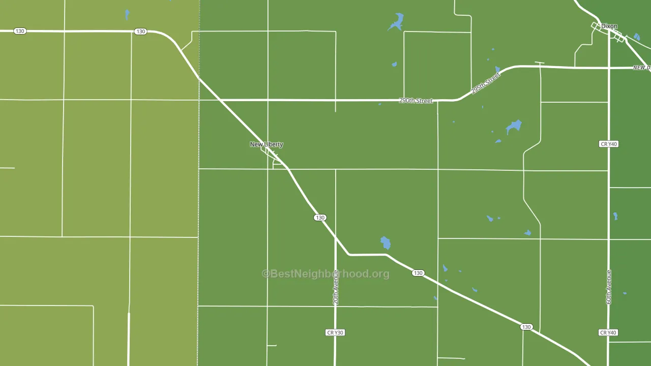New Liberty, IA block-group voter-turnout map