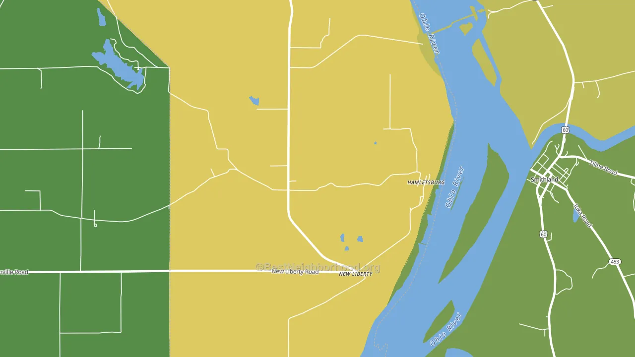 New Liberty, IL block-group voter-turnout map
