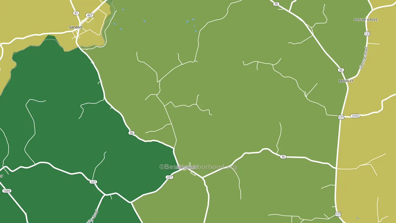 New Liberty, KY block-group voter-turnout map