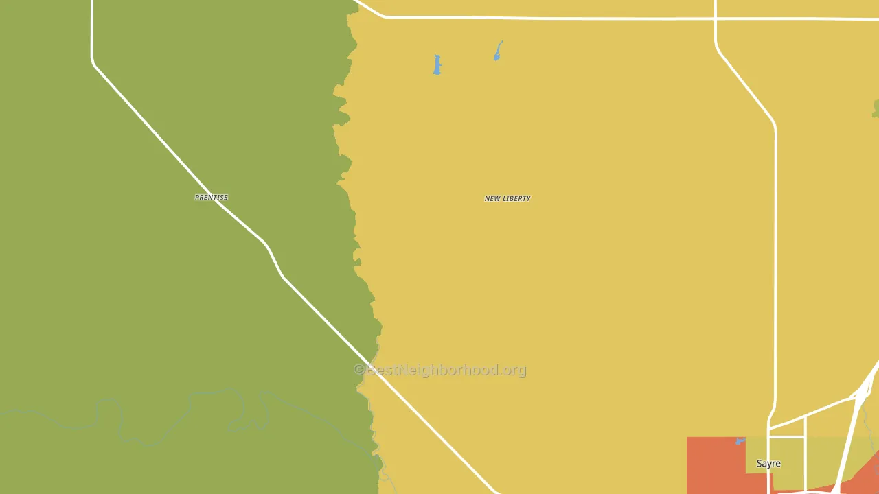 New Liberty, OK block-group voter-turnout map