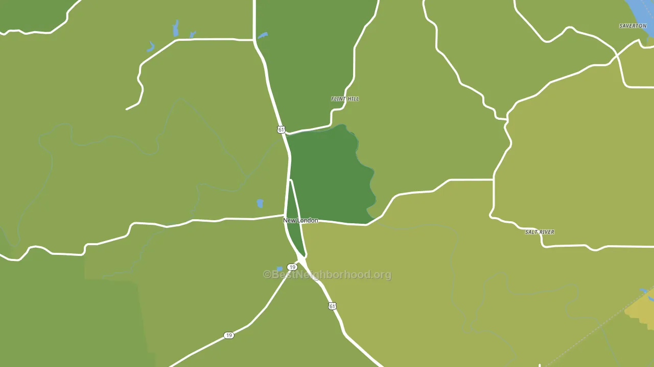 New London, MO block-group voter-turnout map