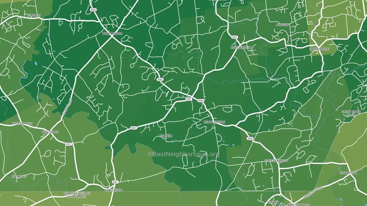 New London, PA block-group voter-turnout map