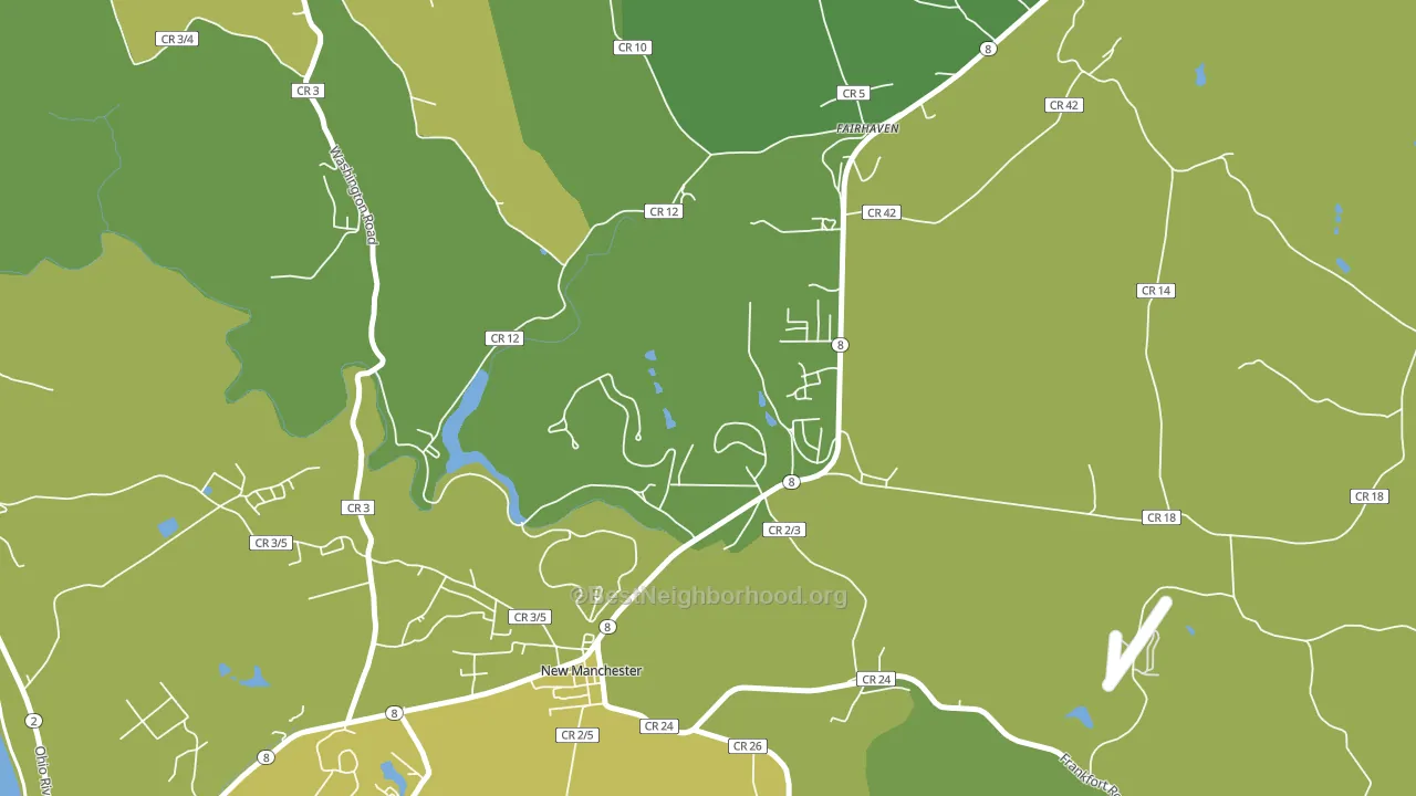 New Manchester, WV block-group voter-turnout map