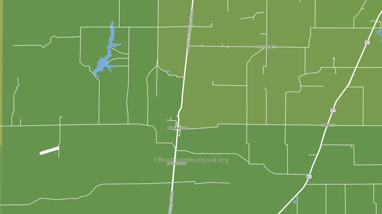 New Marion, IN block-group voter-turnout map