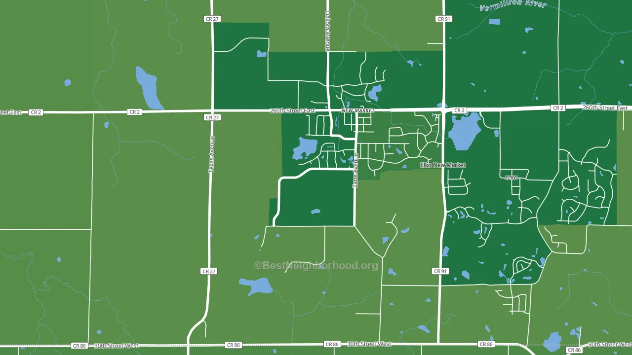 New Market, MN block-group voter-turnout map