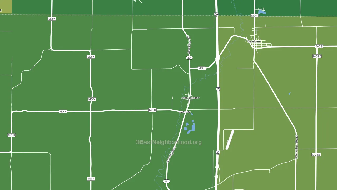 New Market, MO block-group voter-turnout map
