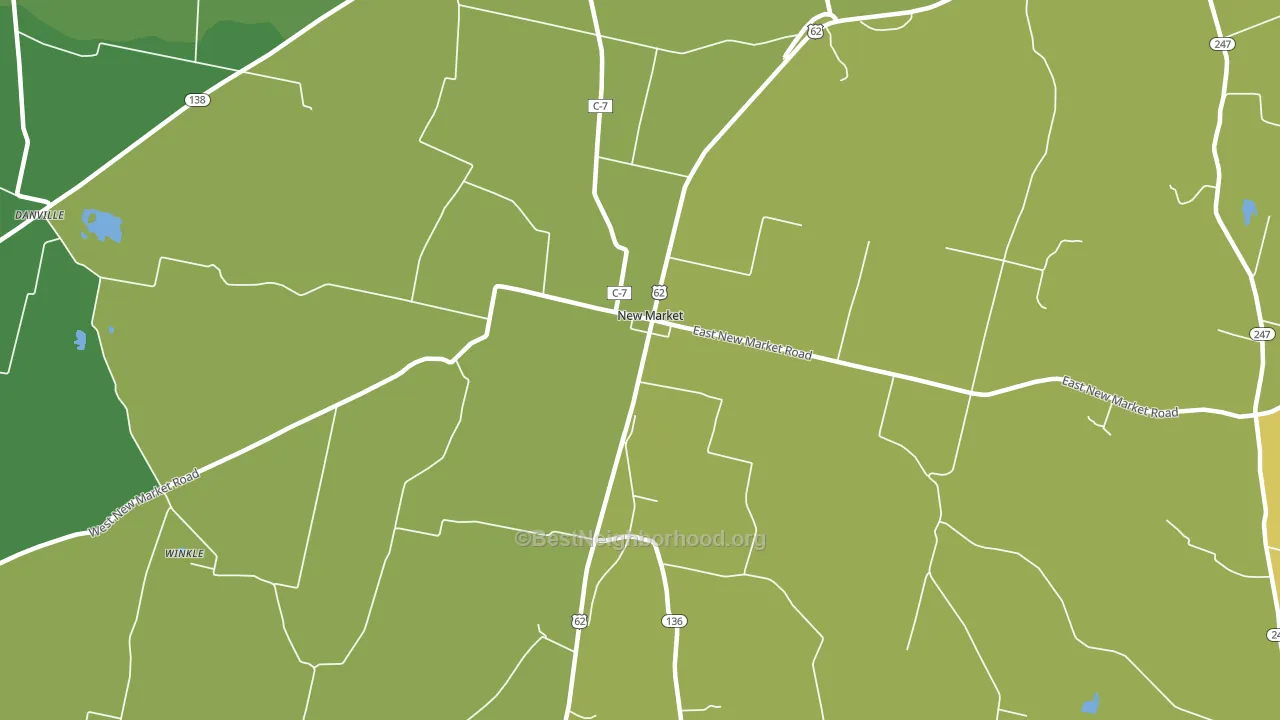 New Market, OH block-group voter-turnout map