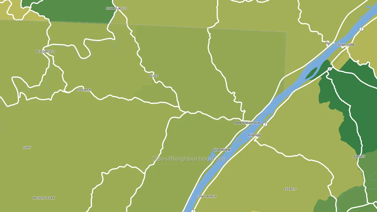 New Matamoras, OH block-group voter-turnout map