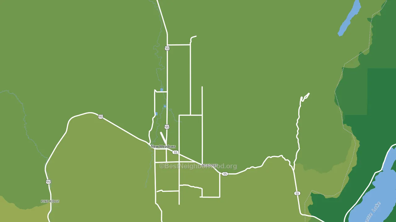 New Meadows, ID block-group voter-turnout map