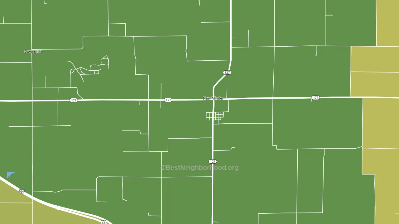 New Minden, IL block-group voter-turnout map