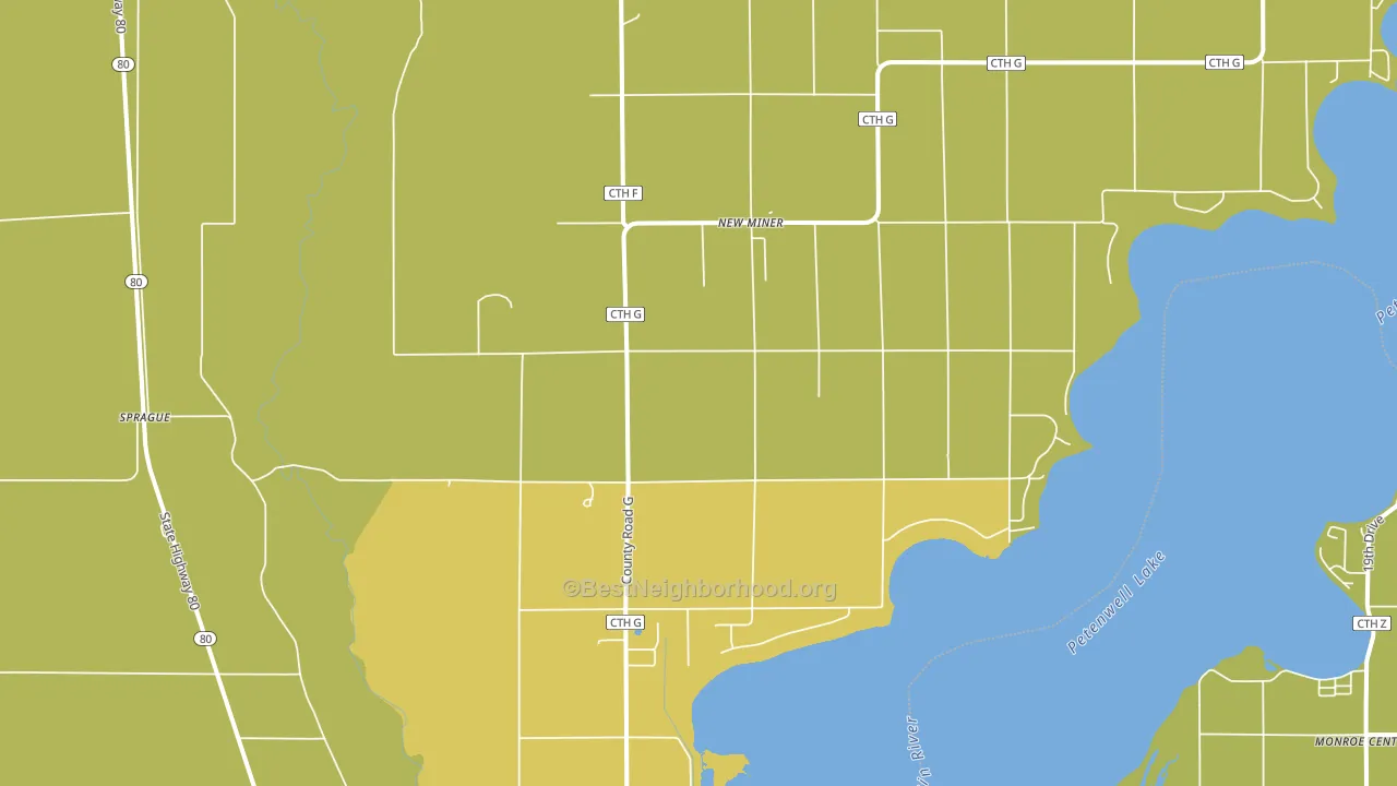 New Miner, WI block-group voter-turnout map