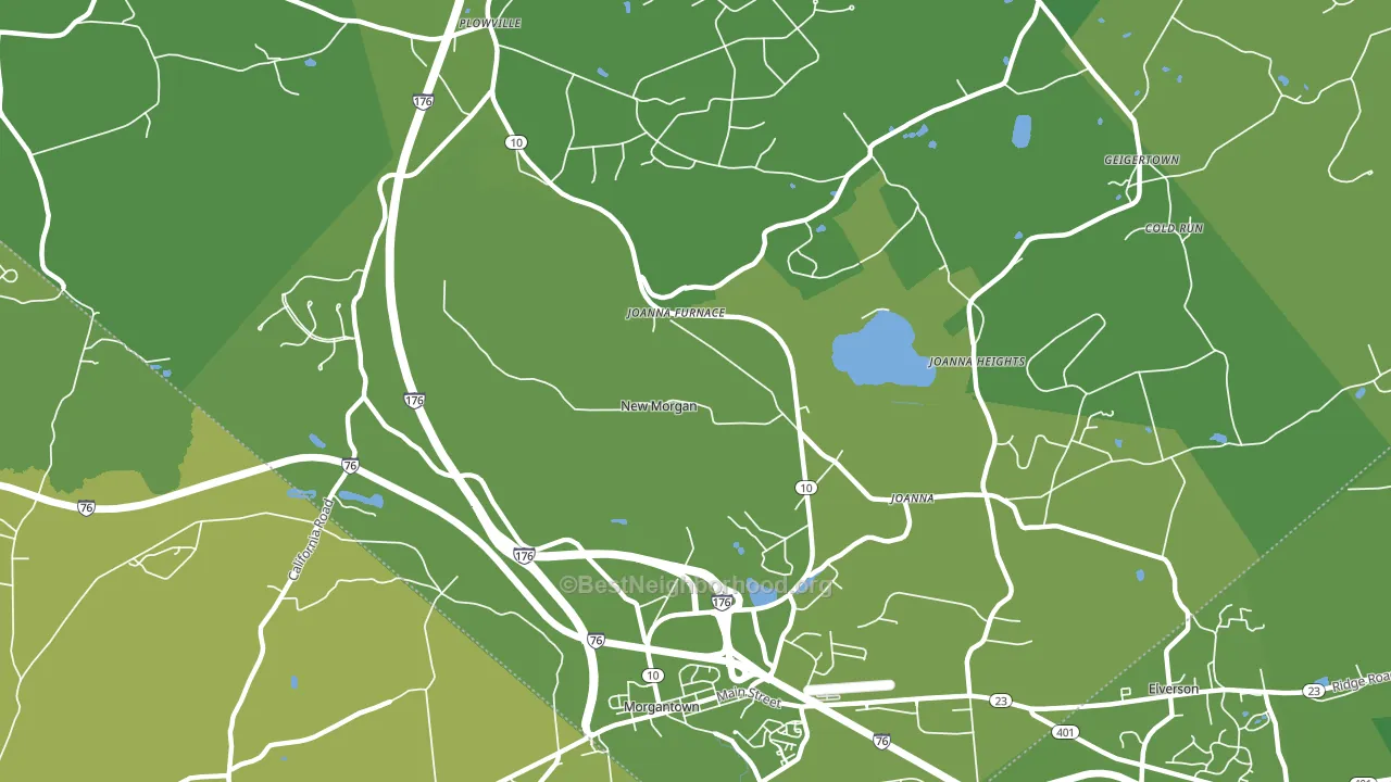 New Morgan, PA block-group voter-turnout map