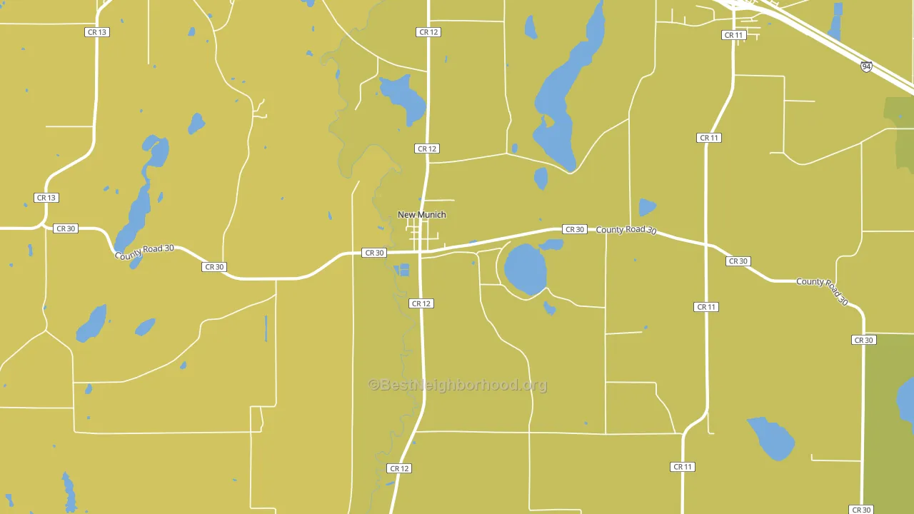 New Munich, MN block-group voter-turnout map