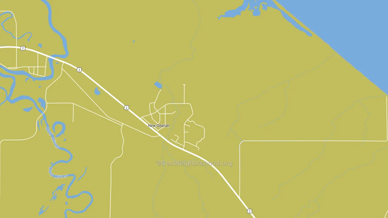 New Odanah, WI block-group voter-turnout map