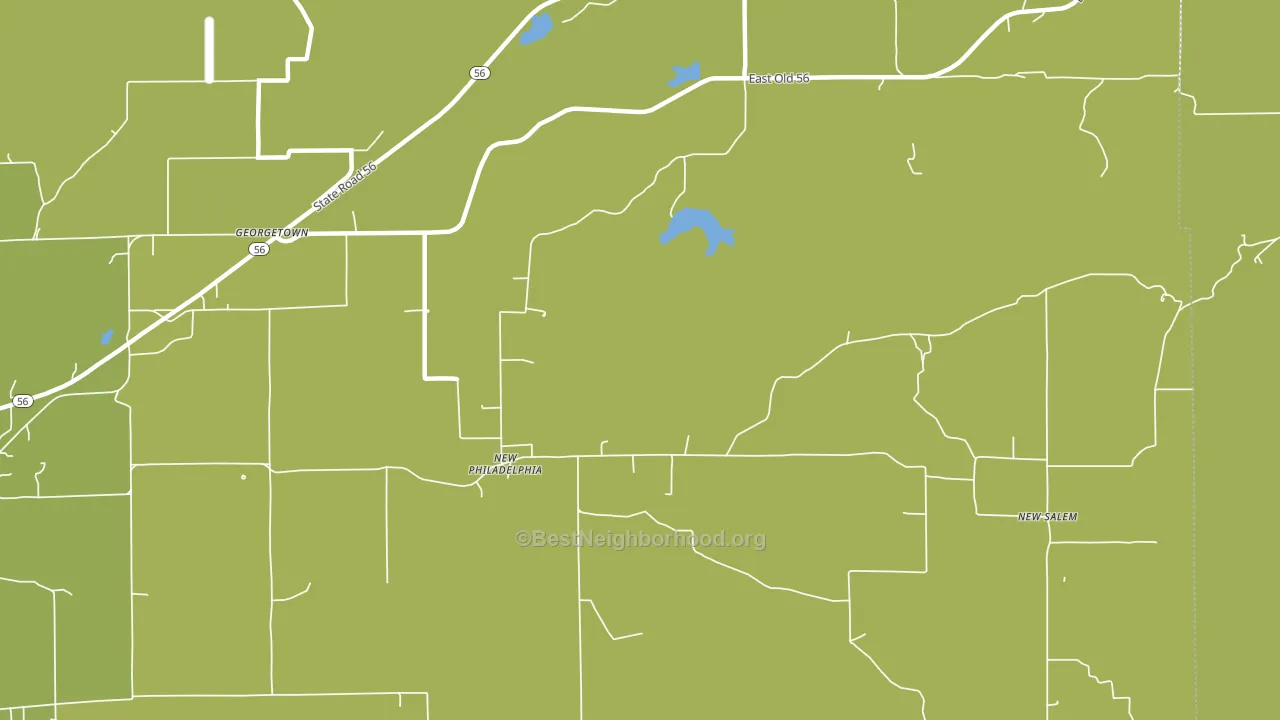 New Philadelphia, IN block-group voter-turnout map