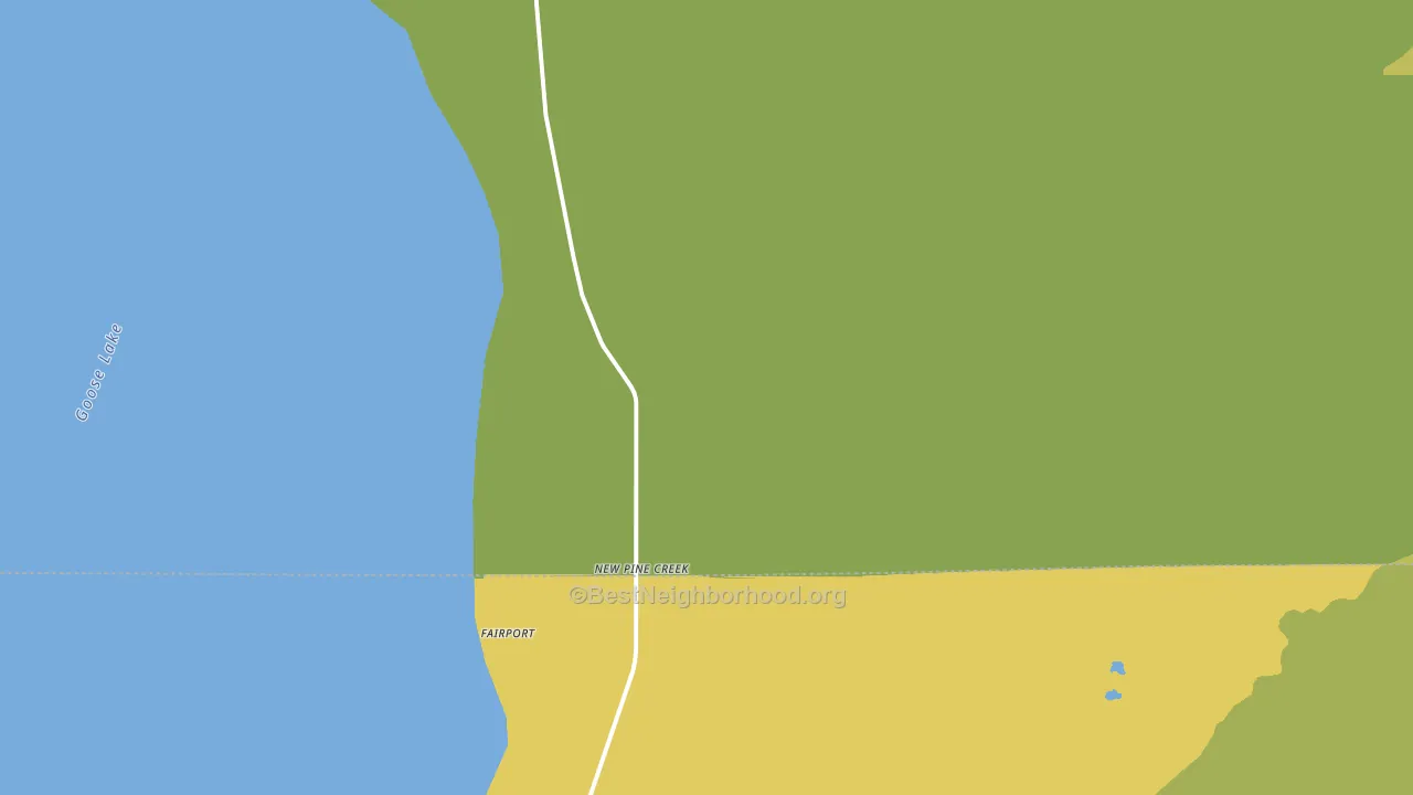 New Pine Creek, OR block-group voter-turnout map