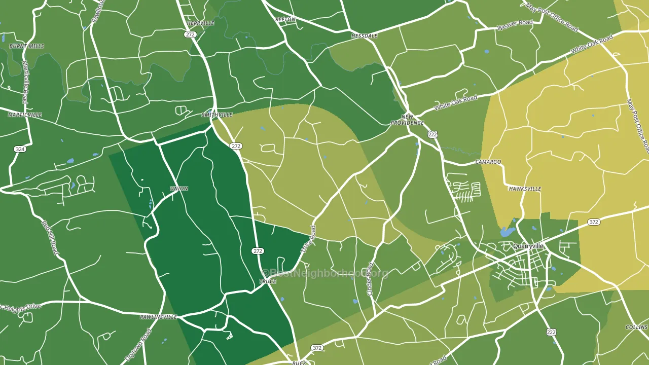 New Providence, PA block-group voter-turnout map