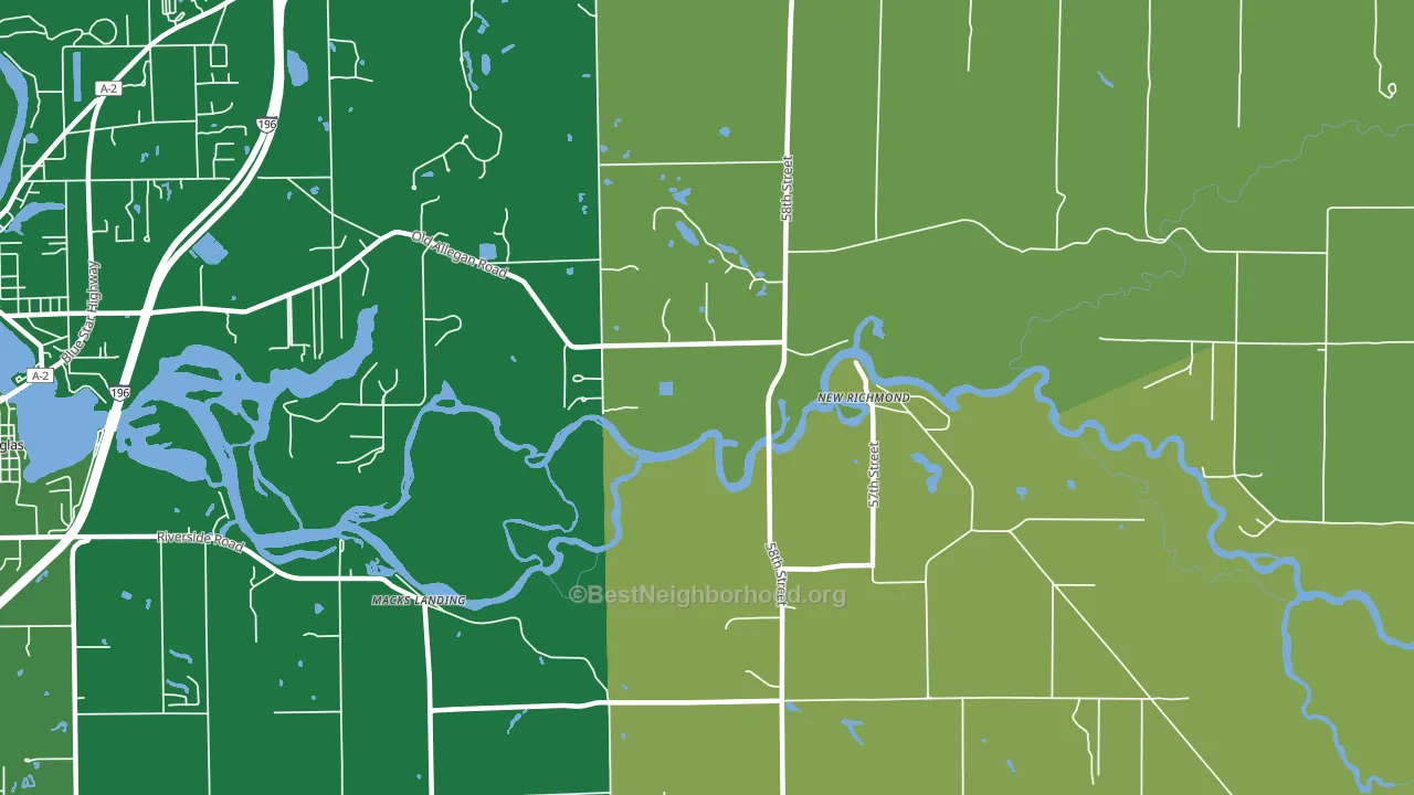 New Richmond, MI block-group voter-turnout map