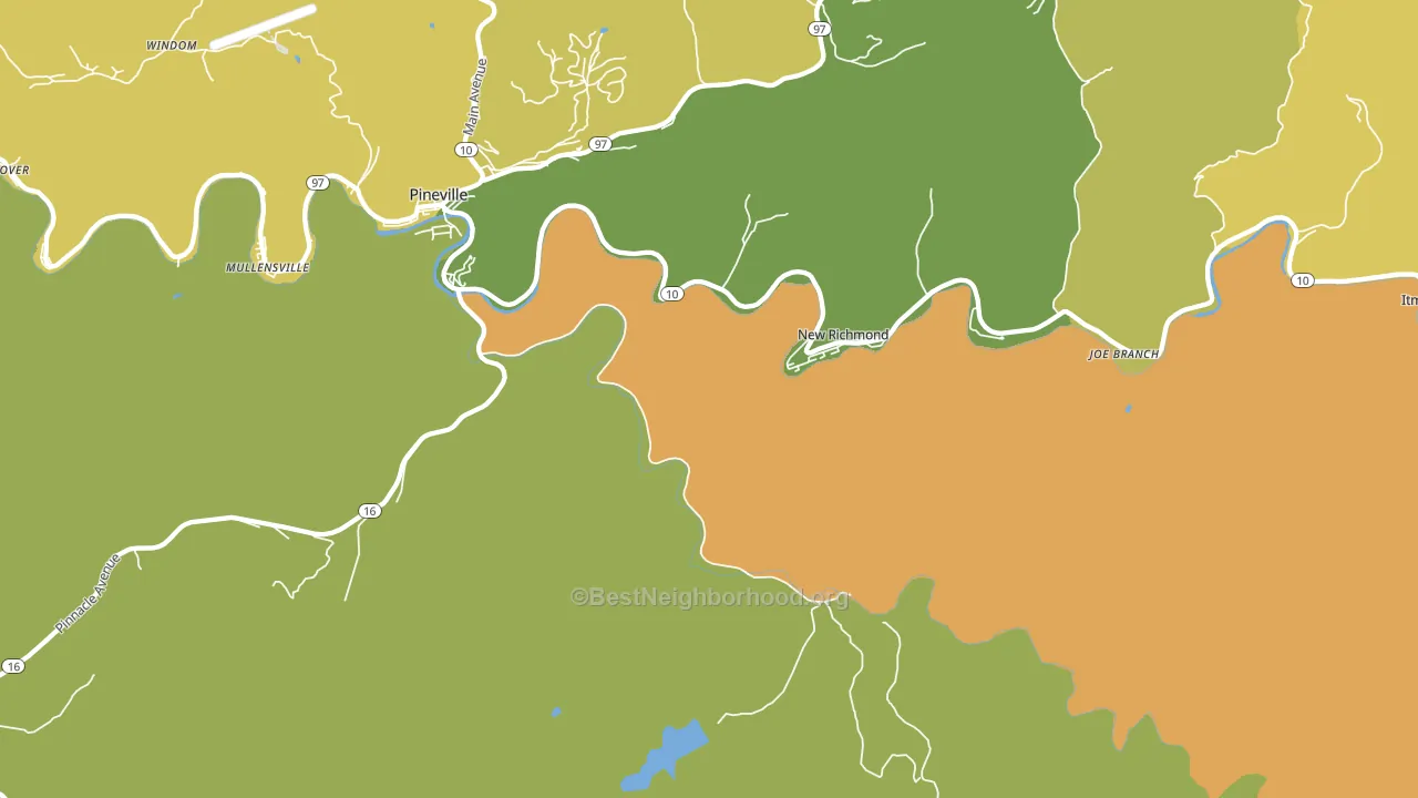 New Richmond, WV block-group voter-turnout map