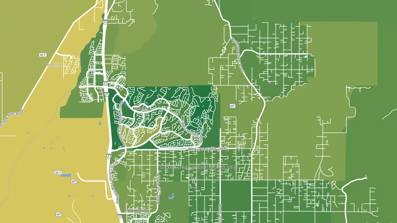 New River, AZ block-group voter-turnout map