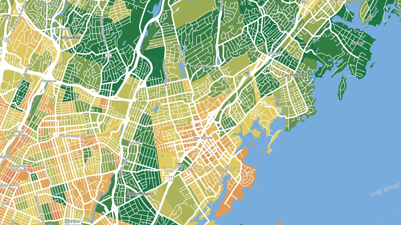 New Rochelle, NY block-group voter-turnout map